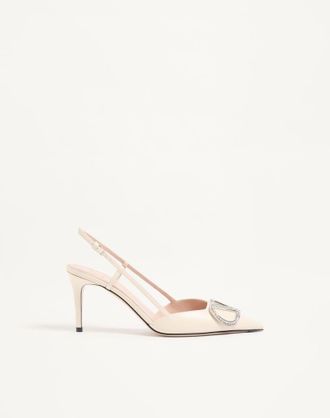 Valentino Garavani VLogo Signature Slingback Pump In Calfskin Leather 80Mm Wo