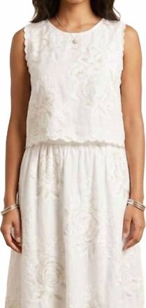 Dreamcatcher Bohemian Rebecca Sleeveless Top In Ivory