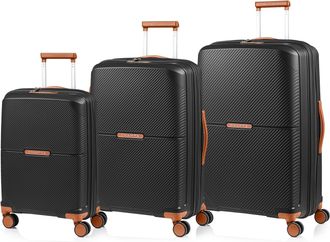 Champs Luggage Vintage Aura / 3-Piece Luggage Set / Black