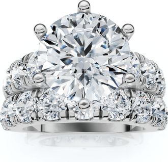 Pompeii3 VS 6 1/2Ct Diamond Engagement Wedding Ring Set in 10k Yellow Gold Lab Grown