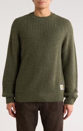 Carhartt Work in Progress Firth Oversize Ribbed Crewneck Sweater in Opuntia at Nordstrom, Size X-Small