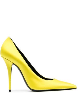 Saint Laurent Marylin satijnen pumps - Geel