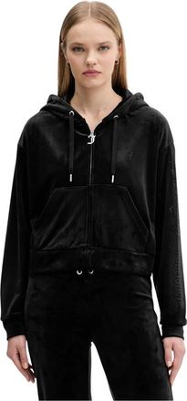 Juicy Couture Velours Rits Hoodie - Dames - Vesten met rits - Zwart - M - Polyester - Hoodies & sweatvesten