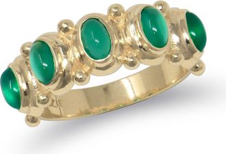 Anzie Méditerranée Eternity Band Ring in Green at Nordstrom, Size 7
