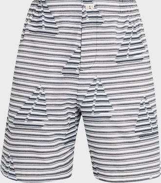 Jacquemus Men & apos;s Le Short Calecon Stripe Shorts