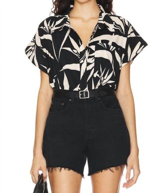 Pistola Denim Lara Drop Shoulder Shirt In Bird Of Paradise
