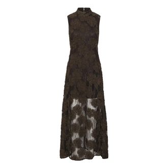 Rotate 3D Flower Maxi Dress - female - ROTATE Birger Christensen - Gowns - Brown - 2XS - Dresses