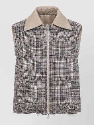 Brunello Cucinelli reversible padded vest sleeveless collared neck