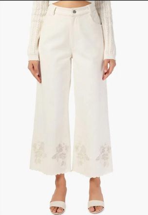 Cami NYC Memphis High Rise Pant With Lace In Macadamia