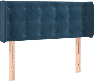 vidaXL Cabecero De Terciopelo Azul Oscuro 93x16x78/88 Cm Vidaxl