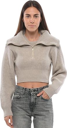 Jacquemus Grey Knitted Turtle Neck Sweater