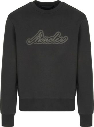 Moncler Sweatshirts, male, Black, XL, Chest Logo Sweatshirt