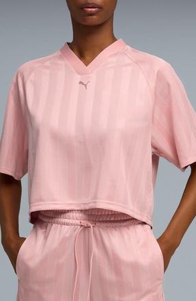 Puma League Boxy Crop Top in Rosy Outlook at Nordstrom, Size X-Small