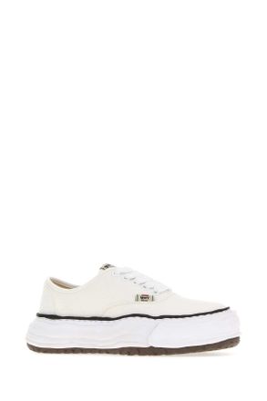 Miharayasuhiro Unisex White Canvas Baker Sneakers