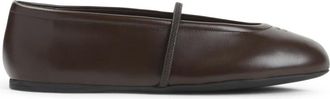 Miu Miu Schoenen, Dames, Bruin, 36 EU, Leer, Ballet Flat