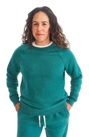 primary Adult Cozy Fleece Sweatshirt in Heather Spruce at Nordstrom, Size X-Small