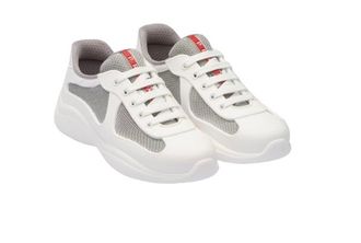 Prada White Americas Cup Soft Trainers Size 37