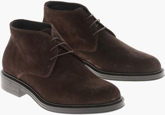 A.Testoni Suede Ankle Boots with Rubber Sole size 11