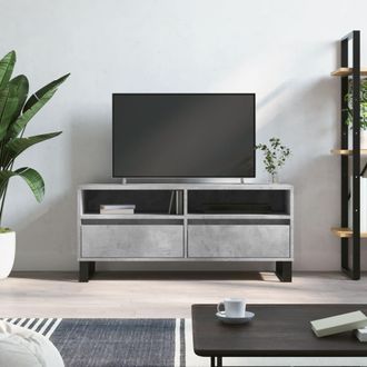 vidaXL Vidaxl - Mueble De Tv Madera Contrachapada Gris Hormig&oacute;n 100x34,5x44,5cm