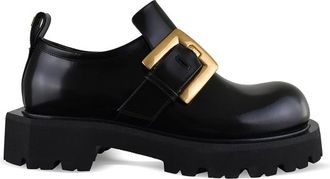 Balmain Anthem-loafers met glazuurlaag Zwart