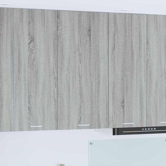 vidaXL vidaXL Armadio pensile Grigio Sonoma e Bianco 50 x 31 x 100 cm