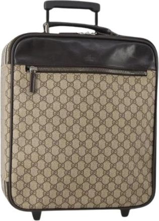 Gucci Pre-owned Vintage GG Canvas Koffer - unisex - Vintage Weekendtas - Beige - ONE Size - Leer - Vintage