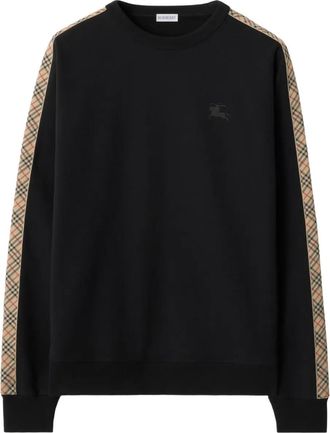 Burberry Sweater met geruite zoom - Zwart