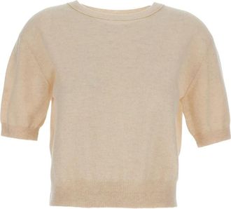 Lisa Yang Ronde hals knitwear - Dames - Ronde hals truien - Beige - S - Truien & Vesten
