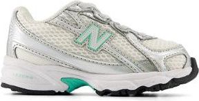 New Balance Ni&ntilde;os 740 Bungee Lace en Gris/Verde, Talla 18.5