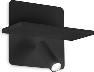 Ideal Lux Ideal Lux PIANO 2 Light LED Reading Light Black, In-Built Switch, 3000K, Non-Dim