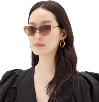 Chlo&eacute; Curtis rimless cat-eye metal sunglasses