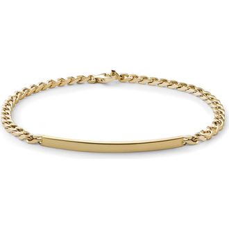 Miansai Mens ID Chain Bracelet in Gold Vermeil Polished at Nordstrom, Size Medium