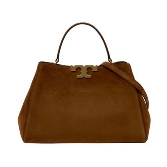 Tory Burch Eleanor Suede Satchel - female - Tory Burch - Handbags - Brown - ONE SIZE - Bags