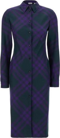 Burberry Elegante Jurken voor elke gelegenheid - Dames - Shirt Kleedjes - Veelkleurig - XS - Wol - Kleedjes