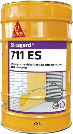 Sika Sikagard-711es - Hidrofugante Incoloro Para Fachadas Y Cubiertas - 25 L - Bid&oacute;n - Transparente