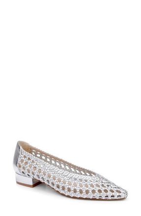 L'agence Alsace Pump in Silver Leather at Nordstrom, Size 8.5