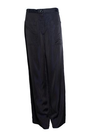 Dries Van Noten Dries van noten, striped wide leg shiny pantalon