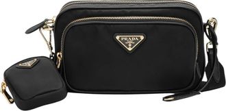 Prada Re-Nylon Crossbody Tas - Dames - Schoudertassen - Zwart - ONE Size - Nylon - Tassen