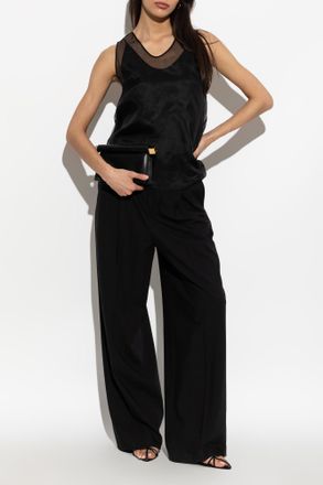 Ami Silk Top, Womens, Black