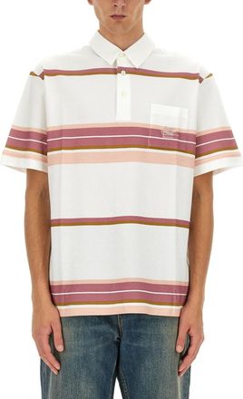 Etro White Shirt Collar Polo
