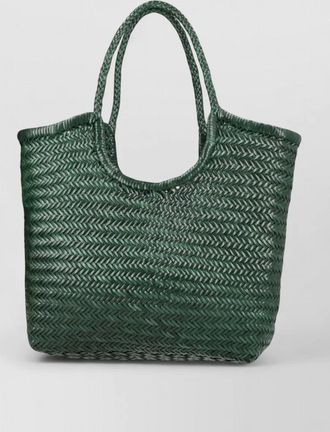 Dragon Diffusion woven texture tote bag dual handles