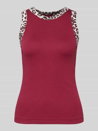 Marc Cain Tanktop mit gerippten Abschl&uuml;ssen in Kirsche, Gr&ouml;&szlig;e 34