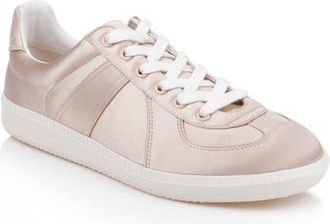 Badgley Mischka Imara Sneaker in Nude Satin at Nordstrom, Size 9.5