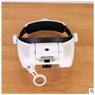 Gabrielle Gabrielle Lupas Frontales Recargables Con Luz Led, Manos Libres Y 6 Lentes Extra&iacute;bles Para Trabajos De Cerca, Lectura, Joyer&iacute;a, Manualidades Y Reparac