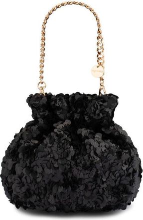 Olga Berg Mattie Sequin Top Handle Bag in Black at Nordstrom