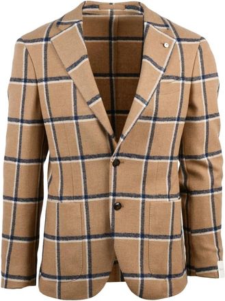 L.B.M. 1911 Giacca Sfiancata - Heren - Blazers - Beige - M - Katoen - Jassen