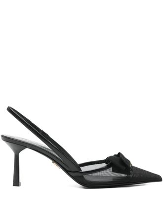 Prada bow pointed-toe pumps - Black