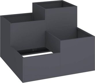 vidaXL Maceta Para Jard&iacute;n Antracita 80 X 80 X 60 Cm Acero Vidaxl