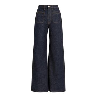 Khaite Delmonico Jean - female - Khaite - Wide Jeans - Blue - W28 - Jeans