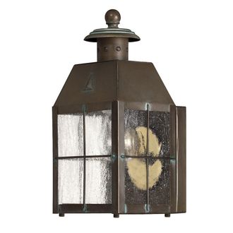 Netlighting Hinkley Nantucket Outdoor Wall Lantern Aged Brass IP44 in Yellow